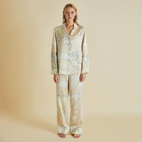 Olivia von Halle Other - Olivia von Halle Lila Fresca Silk Satin Pajama Set